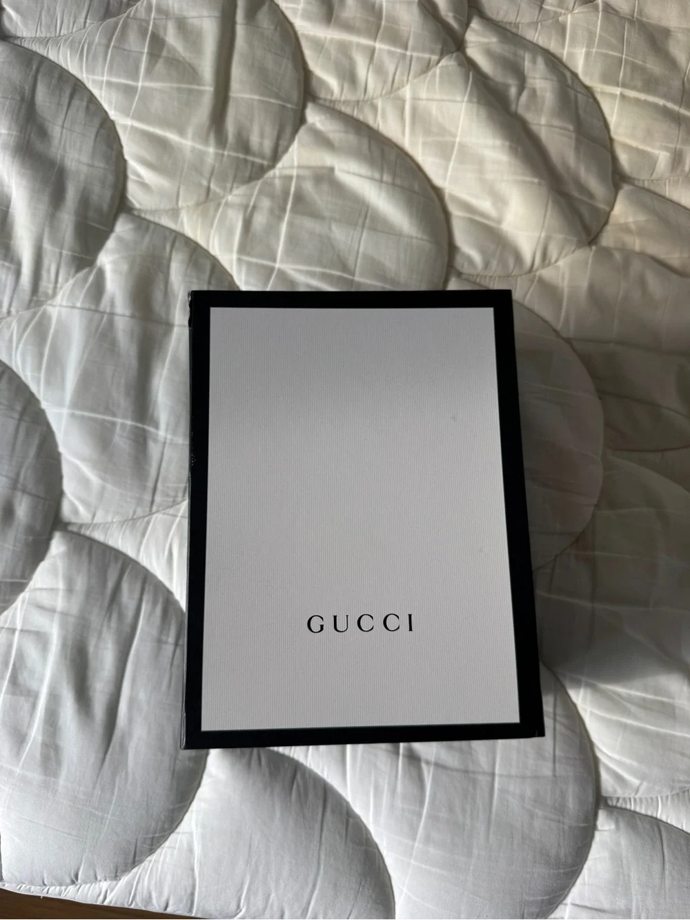 Gucci Black and White Signature Gift Shoe Box